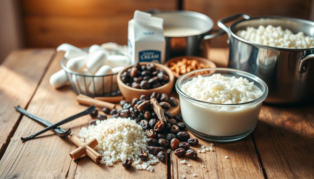 Creamy Rice Pudding Ingredients