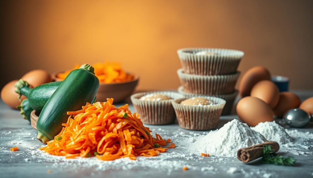 Zucchini Carrot Muffin Ingredients